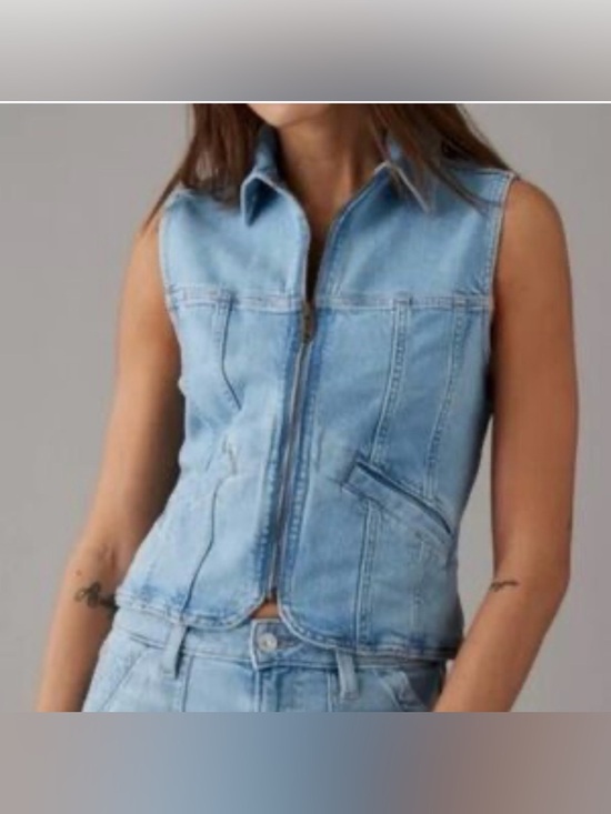 American Eagle Outfitters Tops - American Eagle Jean Vest